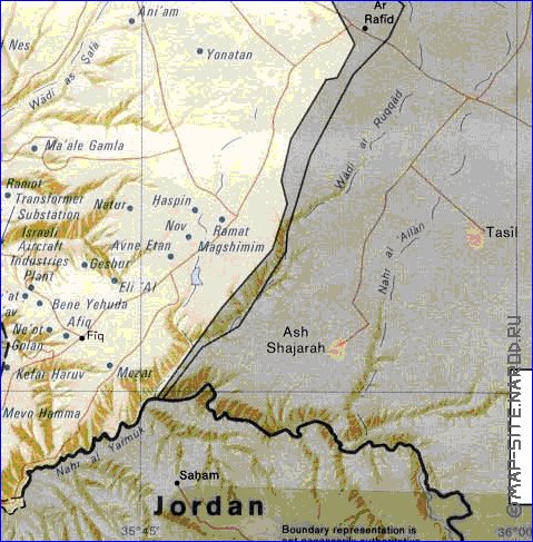 carte de Golan en anglais