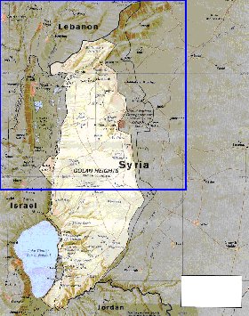 carte de Golan en anglais