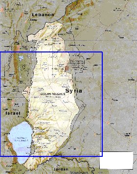 carte de Golan en anglais