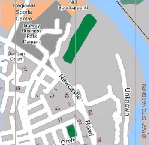 mapa de Galway em ingles