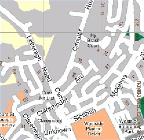 mapa de Galway em ingles