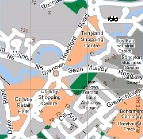 mapa de Galway em ingles