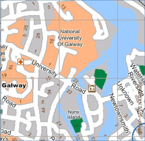 mapa de Galway em ingles