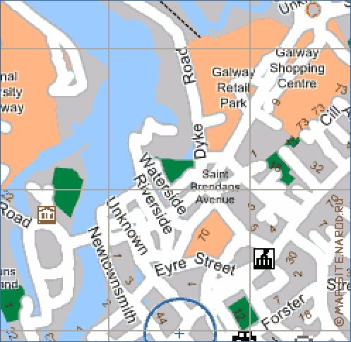 mapa de Galway em ingles