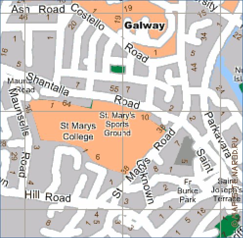 mapa de Galway em ingles