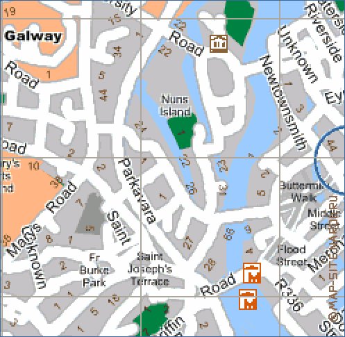 mapa de Galway em ingles