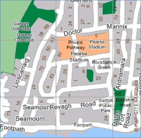 mapa de Galway em ingles