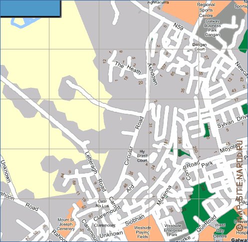 mapa de Galway em ingles