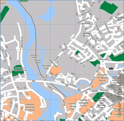 mapa de Galway em ingles