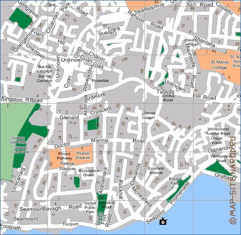 mapa de Galway em ingles