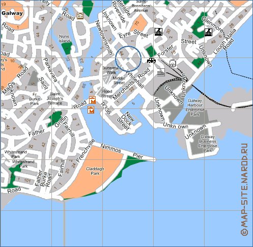 mapa de Galway em ingles