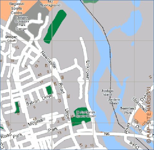 mapa de Galway em ingles