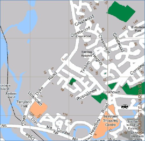 mapa de Galway em ingles