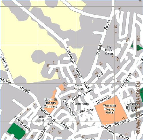 mapa de Galway em ingles