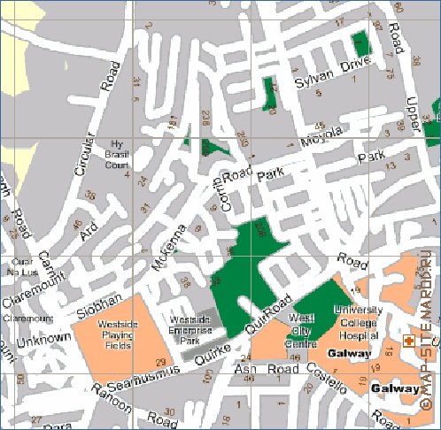 carte de Galway en anglais