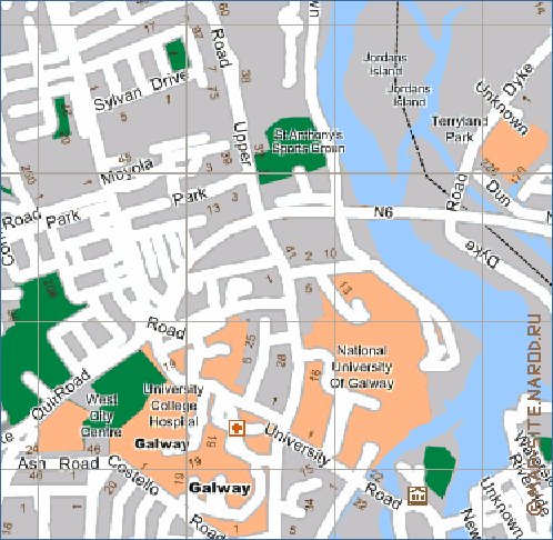 mapa de Galway em ingles