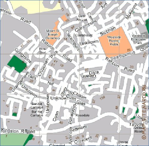 mapa de Galway em ingles