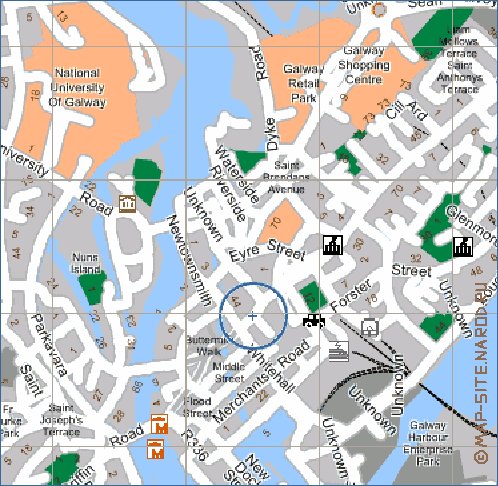 mapa de Galway em ingles