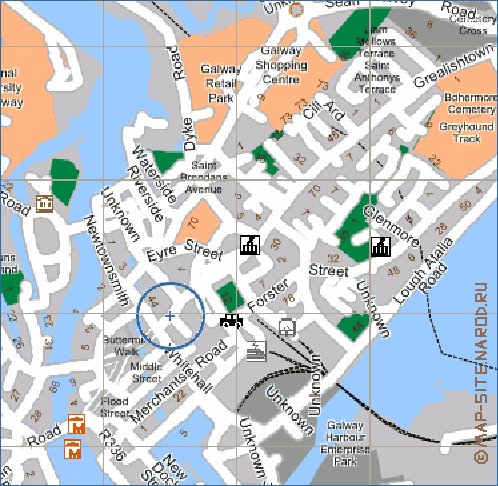 mapa de Galway em ingles