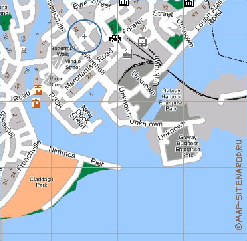 mapa de Galway em ingles