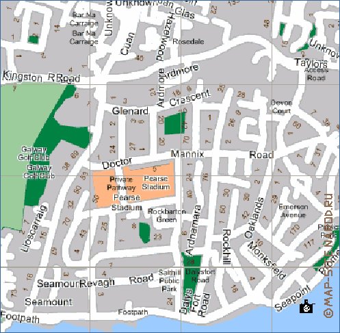 mapa de Galway em ingles