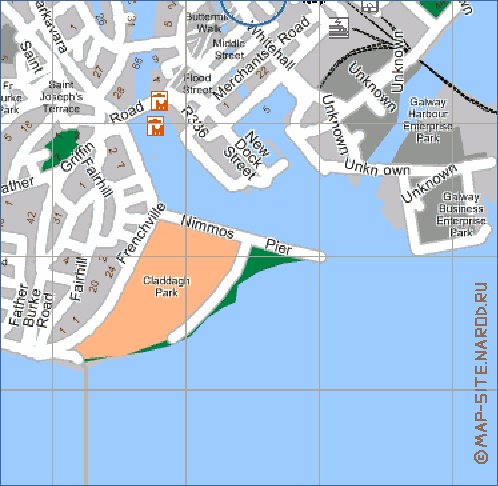 mapa de Galway em ingles