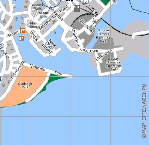 mapa de Galway em ingles