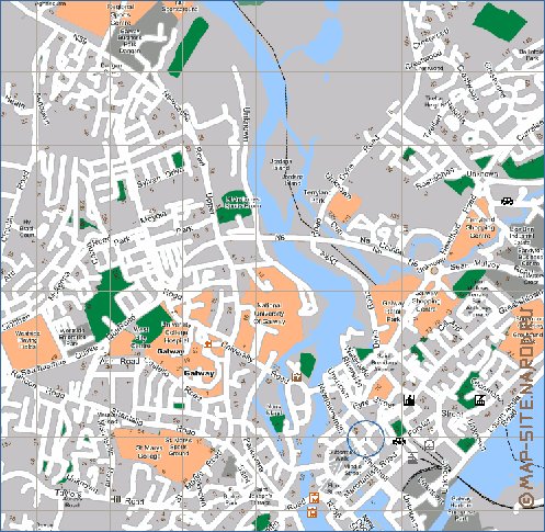 mapa de Galway em ingles