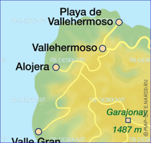 mapa de La Gomera em alemao