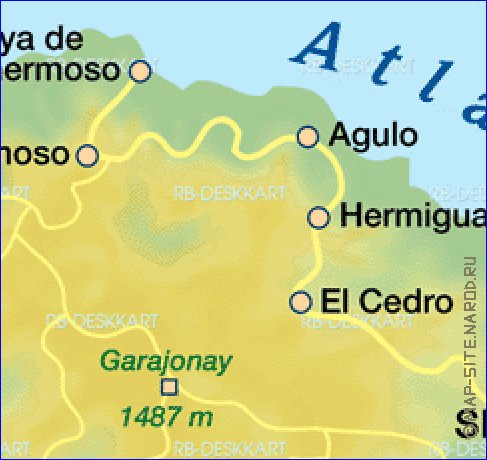 mapa de La Gomera em alemao