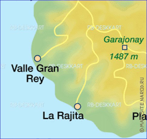 mapa de La Gomera em alemao