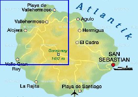 mapa de La Gomera em alemao