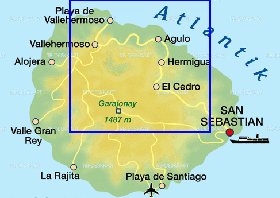 mapa de La Gomera em alemao