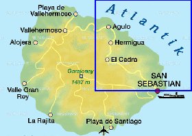 mapa de La Gomera em alemao