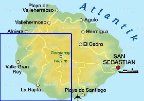 mapa de La Gomera em alemao