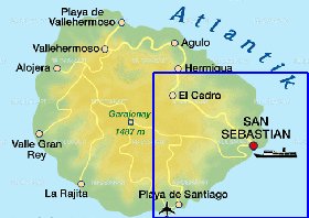 mapa de La Gomera em alemao