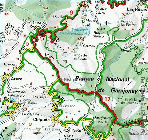 carte de La Gomera