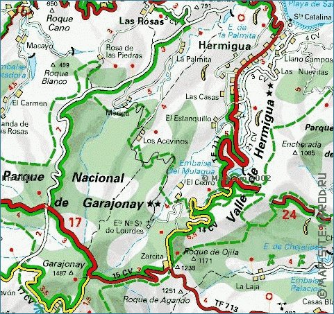 carte de La Gomera