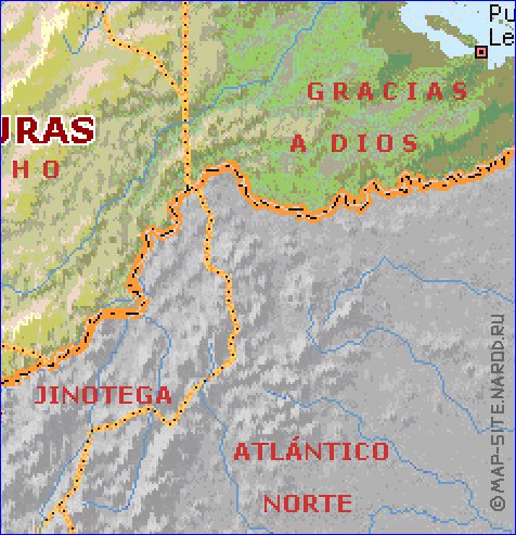 Administratives carte de Honduras