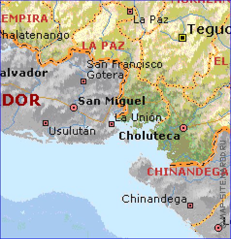 Administrativa mapa de Honduras