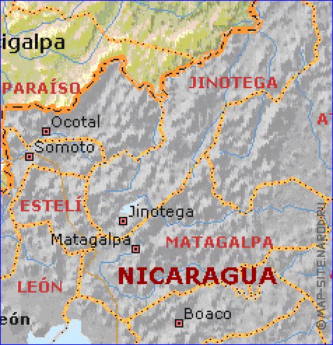 Administrativa mapa de Honduras