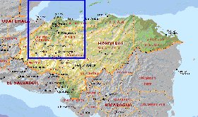 Administrativa mapa de Honduras