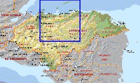 Administrativa mapa de Honduras