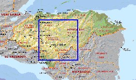 Administrativa mapa de Honduras