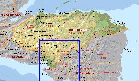 Administrativa mapa de Honduras