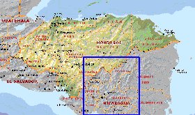 Administrativa mapa de Honduras