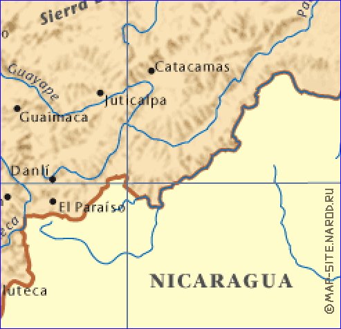 carte de Honduras en anglais