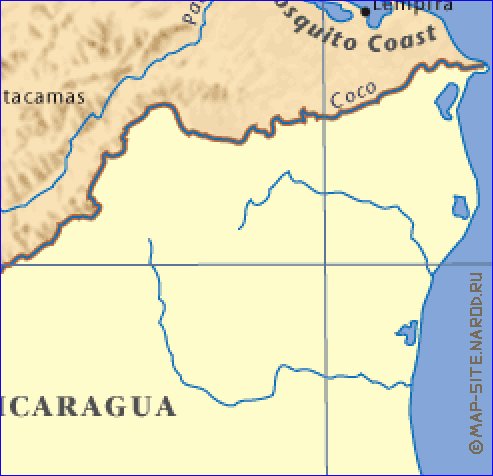 carte de Honduras en anglais