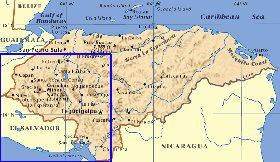 carte de Honduras en anglais