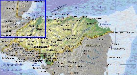 Fisica mapa de Honduras